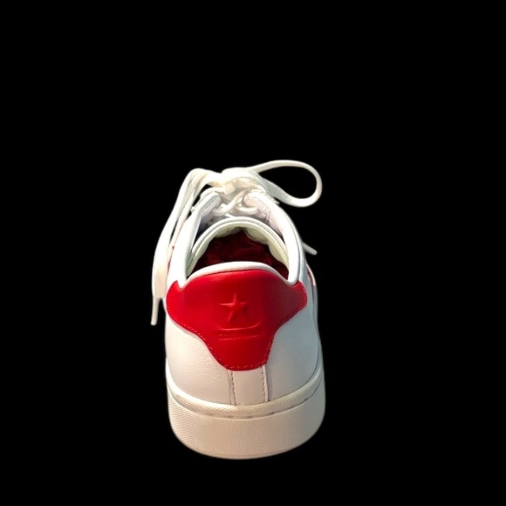 NWOT-Women’s Converse Pro Leather LP Ox Low Top Sneakers in White w/ Red Accents - Picture 4 of 12